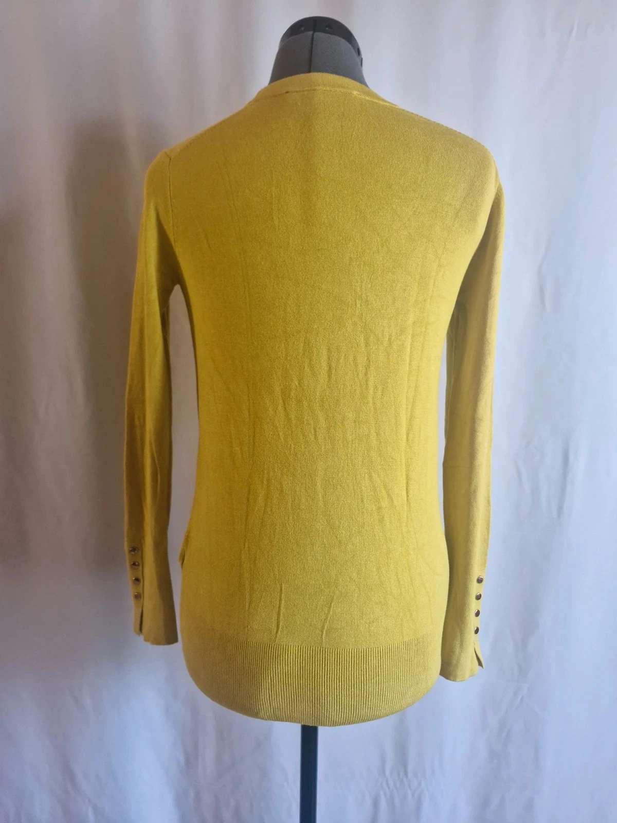 Zara gele trui met fijne breisel – Maat S – Ronde hals – photo 4